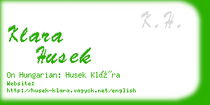 klara husek business card